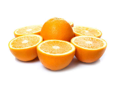 Orange halvesの写真素材