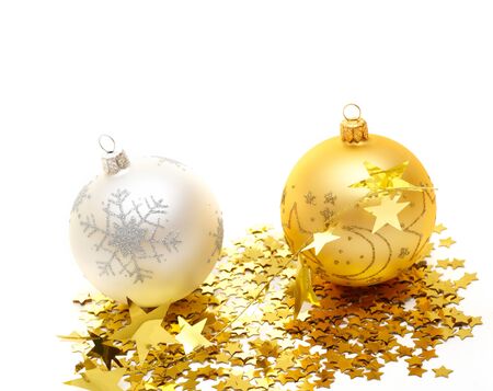 Christmas balls and decorations の写真素材