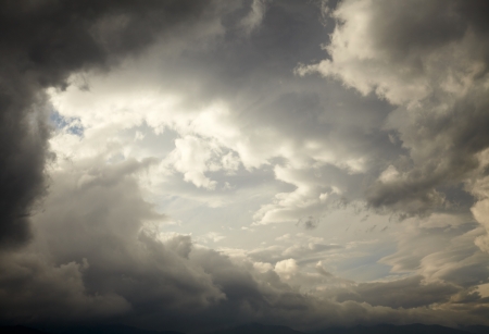 Dark storm cloudsの写真素材