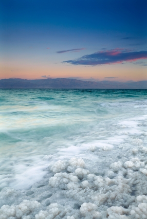 Sunrise at Dead Sea, Israelの写真素材