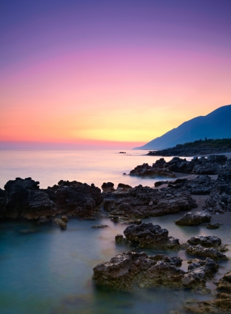 Sea sunsetの写真素材