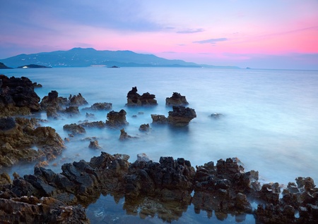 Sea sunsetの写真素材