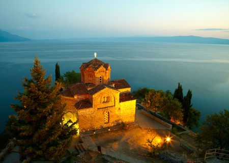 Church of St  John at Kaneo  Ohrid, Macedoniaの写真素材