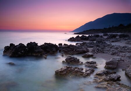 Sea sunsetの写真素材