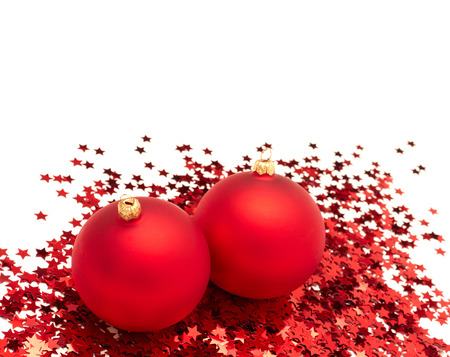 Christmas balls and decorations の写真素材