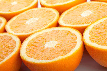 Orange halvesの写真素材