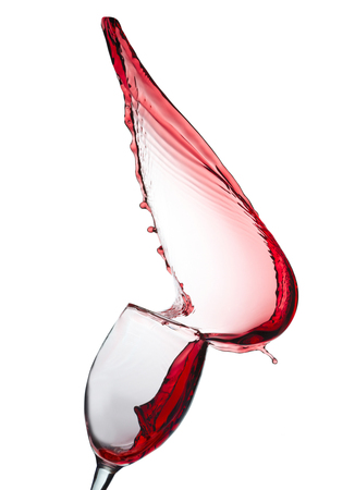 Red wine splashingの写真素材