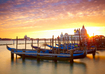 Sunset over the Grand Canal. Venice, Italyの写真素材