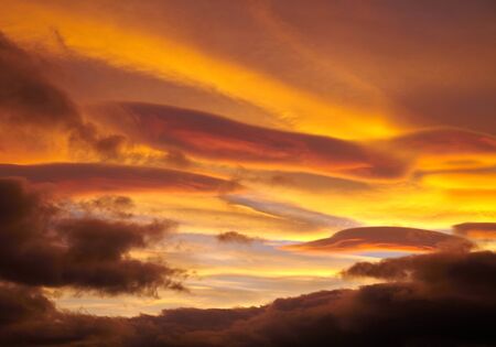 Sunset sky backgroundの写真素材