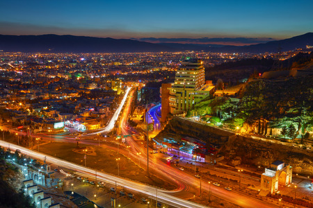 Night view of Shiraz, Iranの写真素材