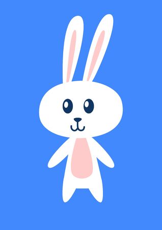Doodle Easter bunny on the contrast background. Stock vector illustrationのイラスト素材