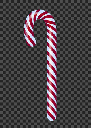 Christmas candy cane. Traditional christmas sweet. Vector illustrationのイラスト素材