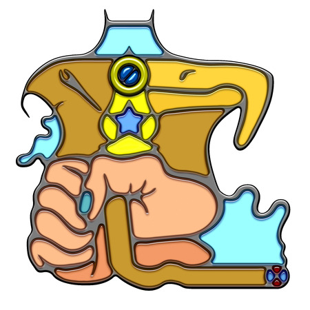 Sphere, the word sphere shaped like pictographic complex composition  のイラスト素材