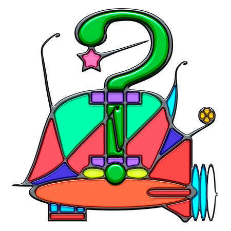  Quiz, the word quiz shaped like pictographic complex composition のイラスト素材