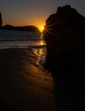 Beach at dawnの写真素材