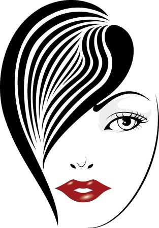 illustration of elegant woman face のイラスト素材