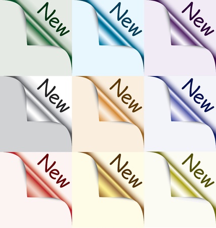 illustratio of warpped paper part with newのイラスト素材