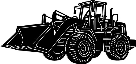 illustration of great building Equipments detailed silhouetteのイラスト素材