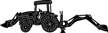 illustration of great building Equipments detailed silhouetteのイラスト素材