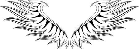 illustration of wings のイラスト素材