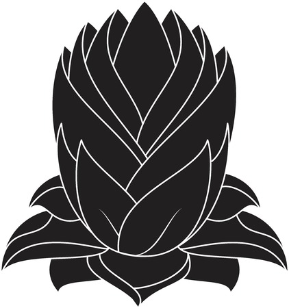 illustration of great lotus のイラスト素材