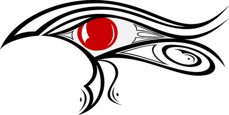 illustration of Egyptian god eye Ra  のイラスト素材