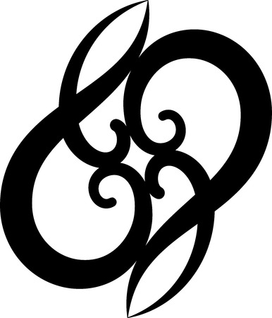 Illustration of Ornaments set silhouette のイラスト素材