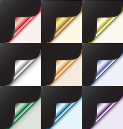 illustration paper set with label のイラスト素材