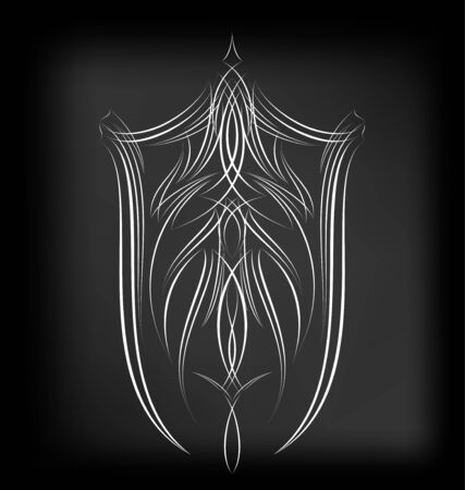 illustrated of ornamental pinstripingのイラスト素材