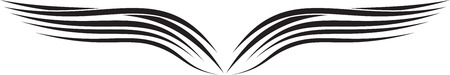 Illustration of Wings Ornaments Silhouette のイラスト素材