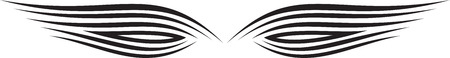 Illustration of Wings Ornaments Silhouette のイラスト素材