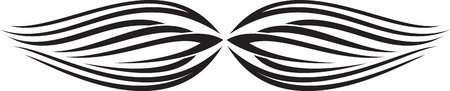Illustration of Wings Ornaments Silhouette のイラスト素材