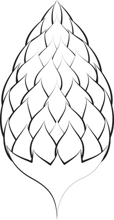 illustration of flowers silhouetteのイラスト素材