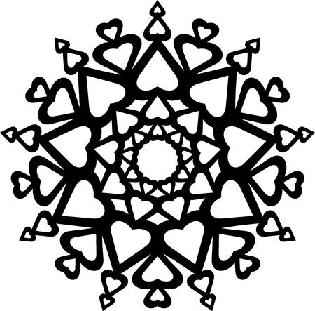 illustration of great Ornaments Hearts Silhouette ready for cnc and printsのイラスト素材