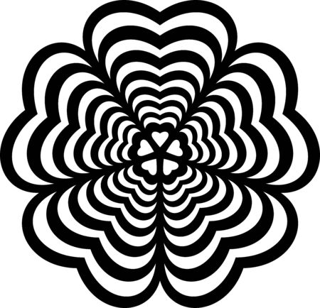 illustration of great Ornaments Hearts Silhouette ready for cnc and printsのイラスト素材