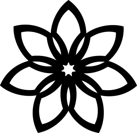 illustration of great Ornaments Leaf Flower Silhouette ready for cnc and printsのイラスト素材