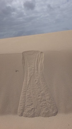 Patterns in the sand in Park Natural in Corralejo, Fuerteventura, Canary islands,Spain