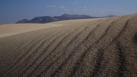Sand patterns in the Natural park,Corralejo,Canary-islands,Spainの写真素材