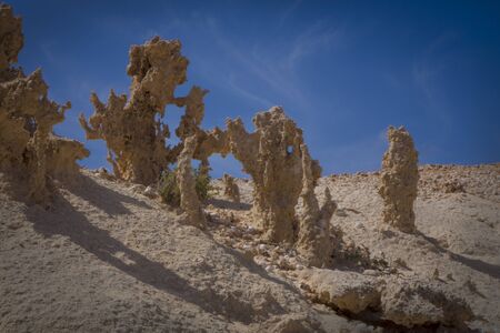 Natural sand scaltures in Fuerteventura the canary-islands Spainの写真素材