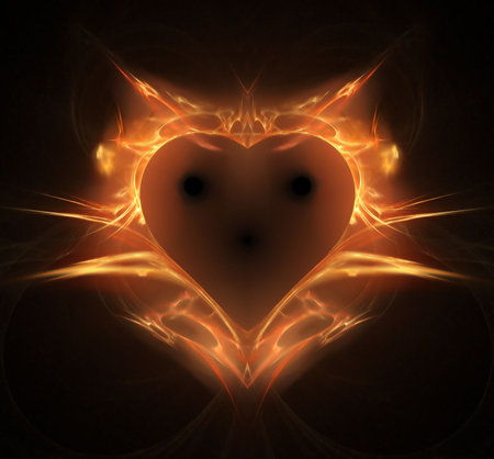 Abstract background. yellow palette. raster fractal graphics.の写真素材