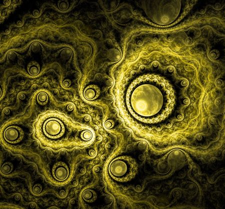 Abstract background. green-yellow palette. raster fractal graphics.の写真素材