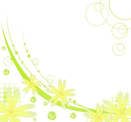  Abstract floral background. Vector.のイラスト素材