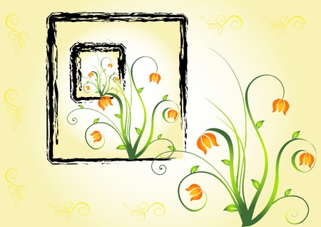 Abstract floral background. のイラスト素材