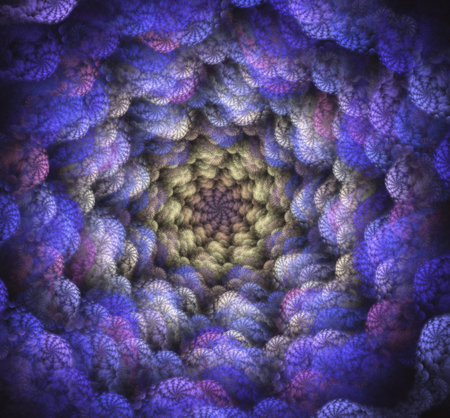 abstract fractal background on the black.
