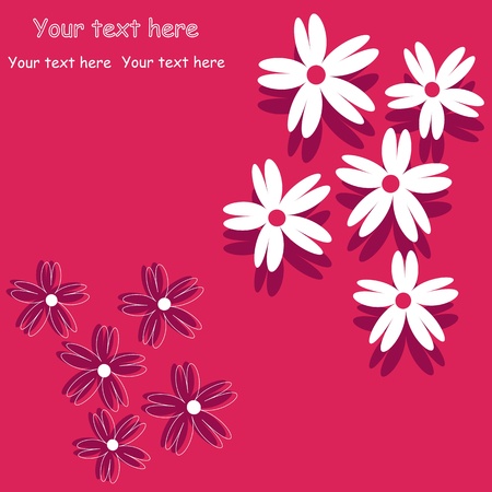 red flower background for art projects, pamphlets, brochures or cards のイラスト素材