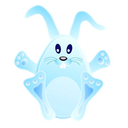 Blue Easter Bunny のイラスト素材