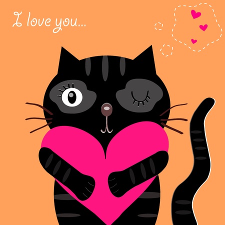 love black catのイラスト素材
