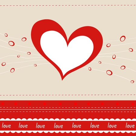 greeting card with heart for art projects, pamphlets, brochures or cards のイラスト素材