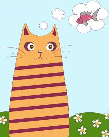 chubby catのイラスト素材