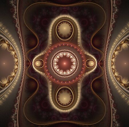 abstract fractal background on the blackの写真素材